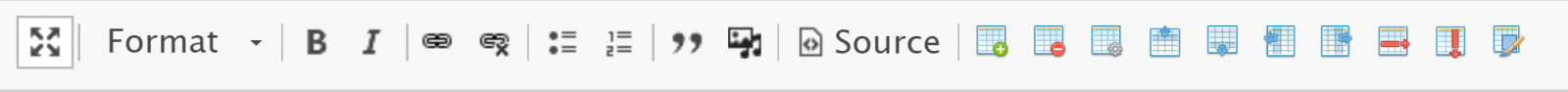 CKEditor Menu Bar